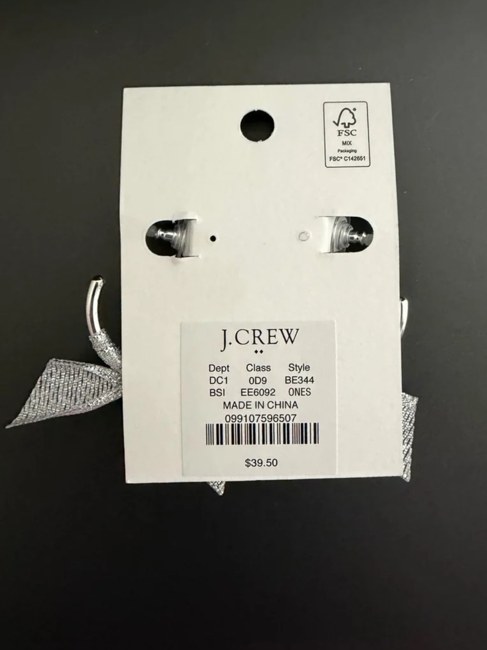 J. Crew Factory Ribbon Wrapped Hoops - Picture 5 of 8